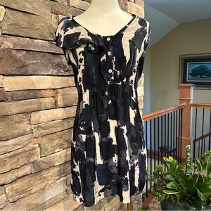 Aqua Black and White Mini Dress